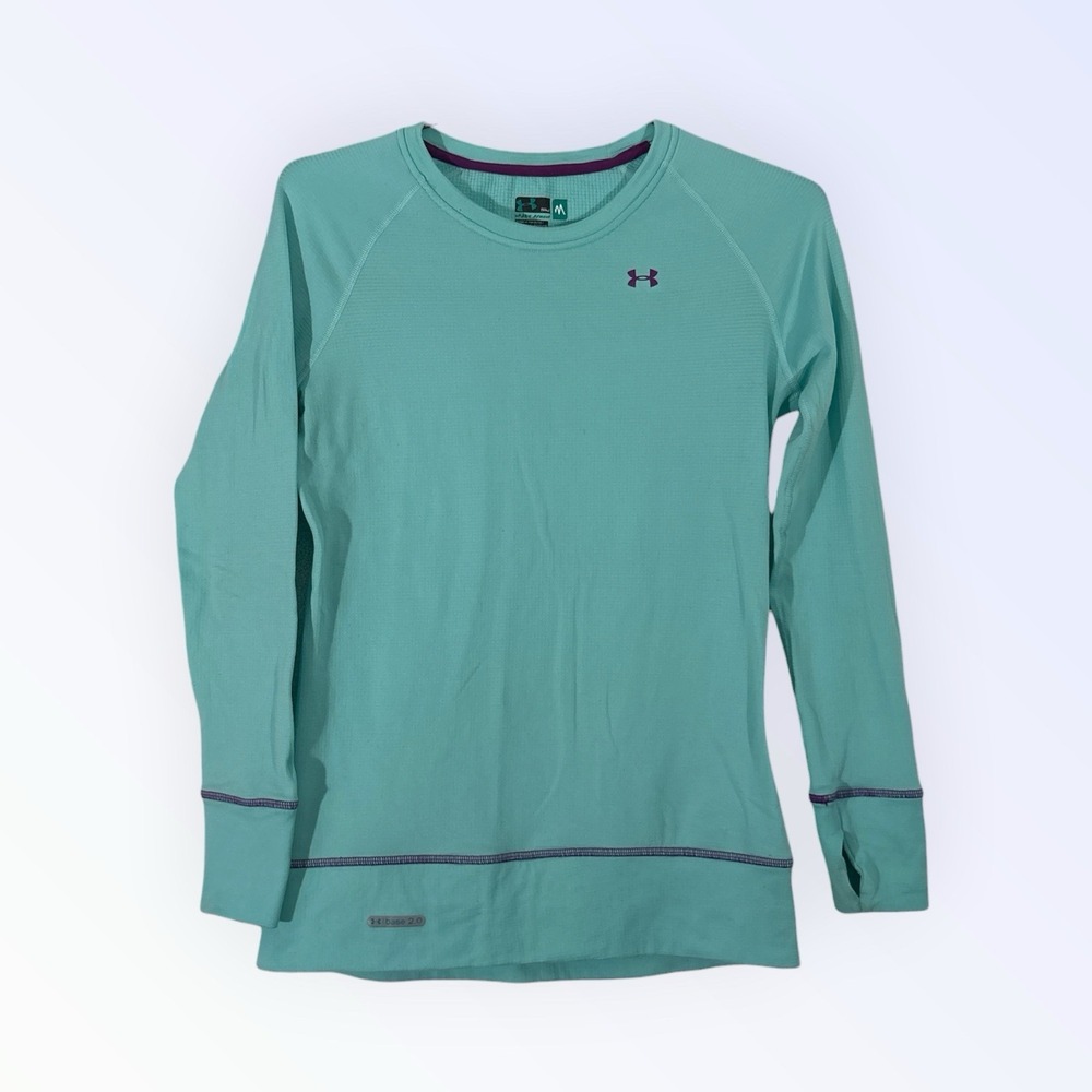 UNDER ARMOUR BASE LAYER SHIRT WOMENS MEDIUM GREEN‎